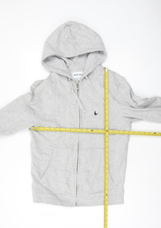 Mens UK Size S Jack Wills Grey Full Zip Hoodie