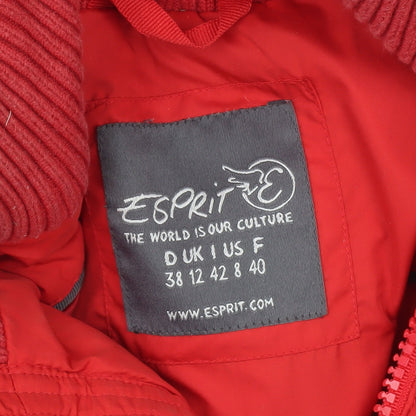 Esprit Womens Red Size 12 Hooded Puffer Waistcoat