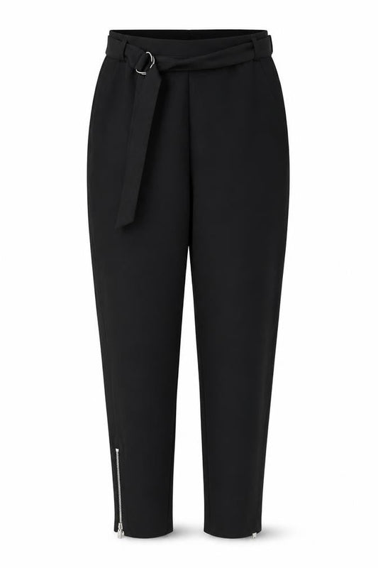 Womens UK Size 10 Missguided Regular Fit Ankle Black Trousers