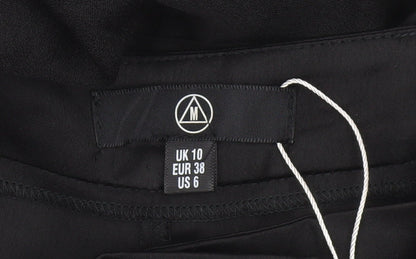 Missguided Women’s Black High Rise Belted Ankle Zip Tapered Trousers UK 10