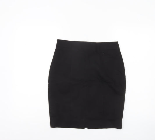 H&M Women’s Black Cotton Blend Pencil Skirt Size 10