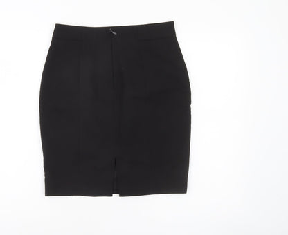 H&M Women’s Black Cotton Blend Pencil Skirt Size 10