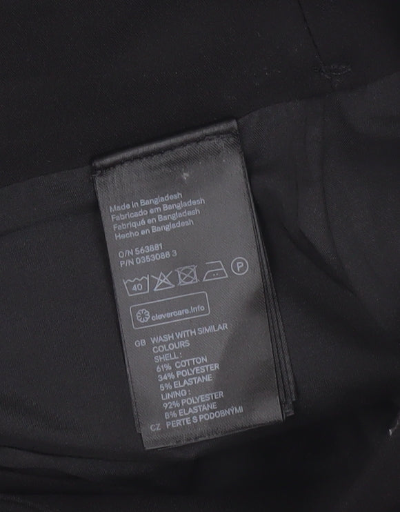 H&M Women’s Black Cotton Blend Pencil Skirt Size 10