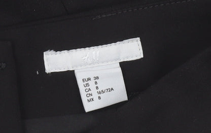 H&M Women’s Black Cotton Blend Pencil Skirt Size 10