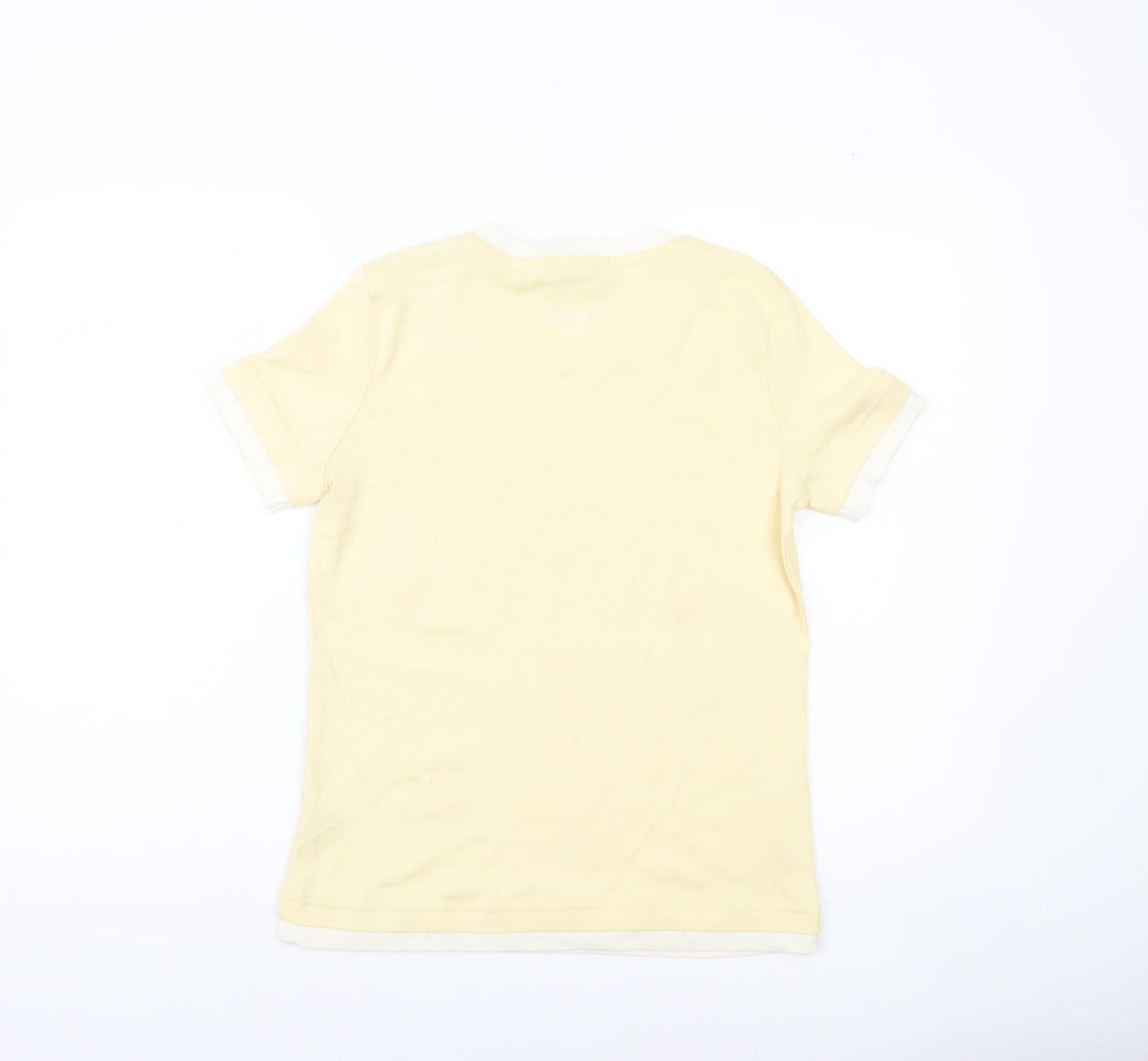 Womens UK Size M INTOWN Yellow Ringer T-Shirt
