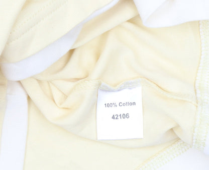 Womens UK Size M INTOWN Yellow Ringer T-Shirt
