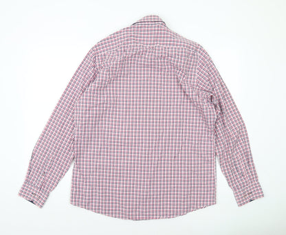 6th Sense Men’s Multicoloured Check Cotton Long Sleeve Button-Up Shirt L
