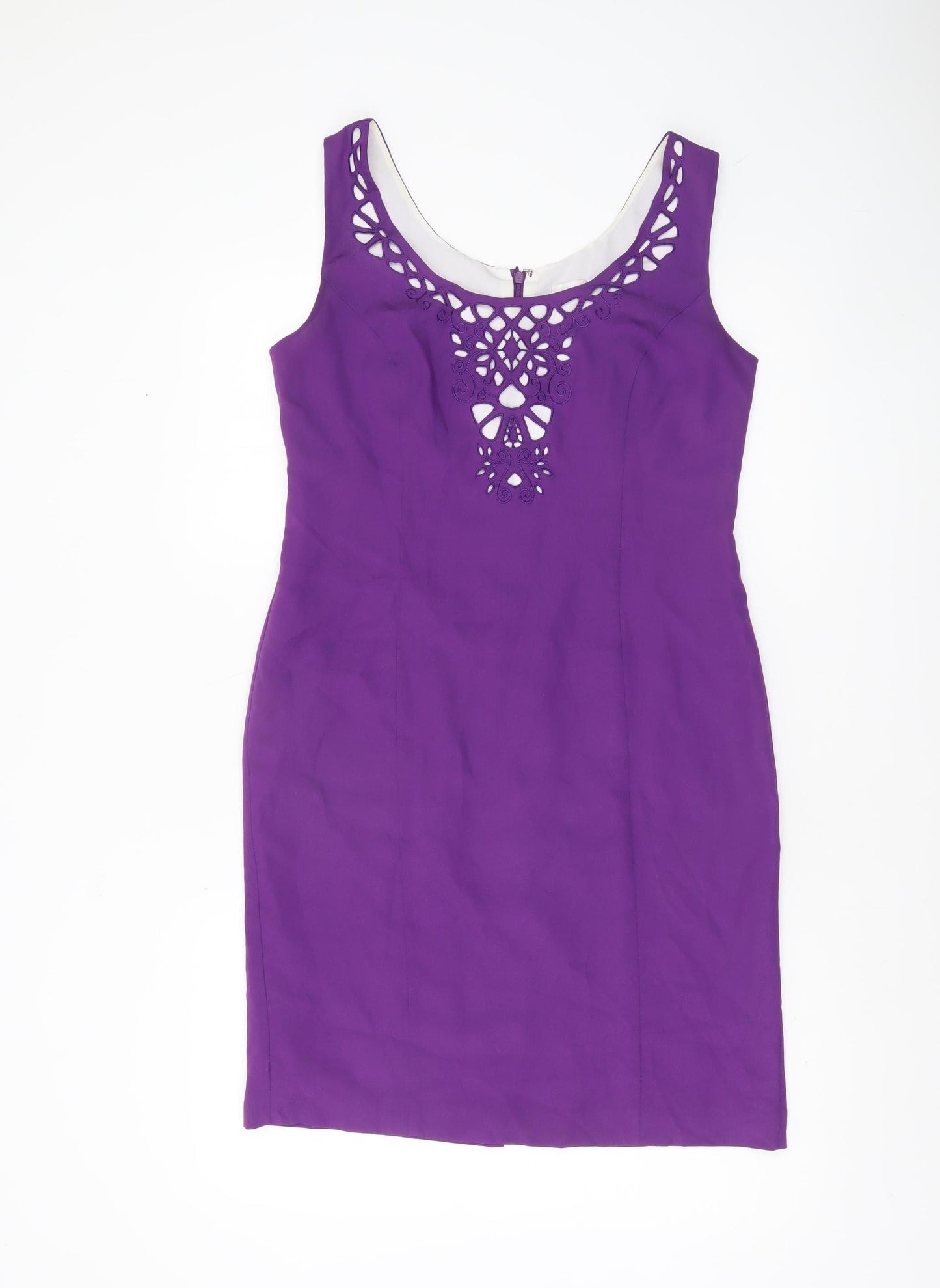 Minuet Petite Women Purple Size 12 Sheath Knee Length Dress