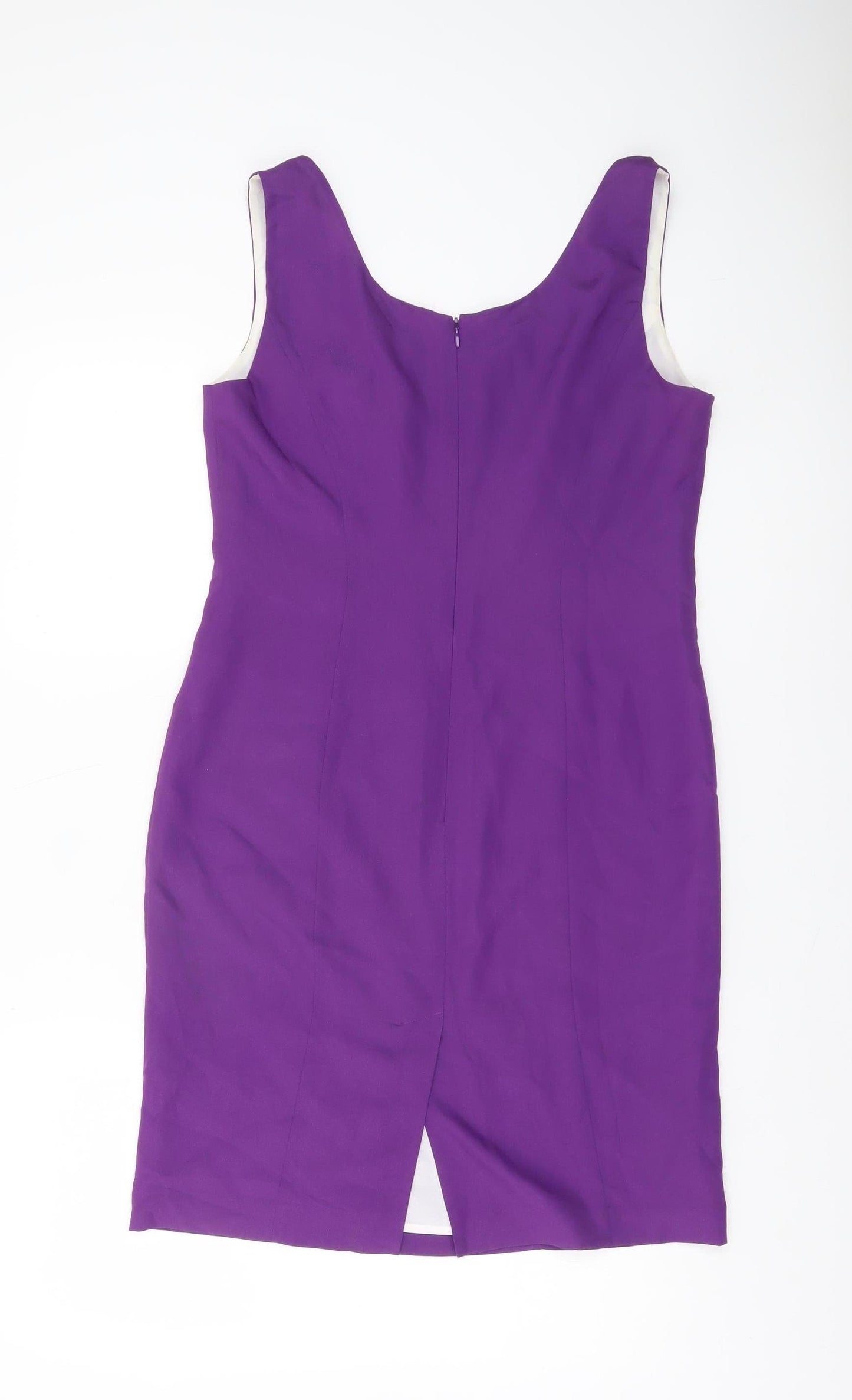 Minuet Petite Women Purple Size 12 Sheath Knee Length Dress