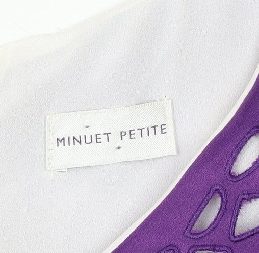 Minuet Petite Women Purple Size 12 Sheath Knee Length Dress