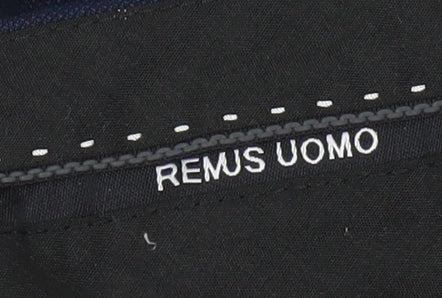 Remus Uomo Men's Navy Blue 46R Dress Pants Trousers Formal Smart Workwear