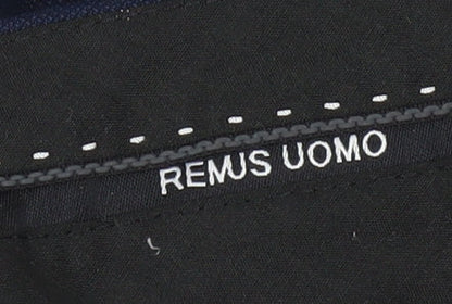 Remus Uomo Men's Navy Blue 46R Dress Pants Trousers Formal Smart Workwear