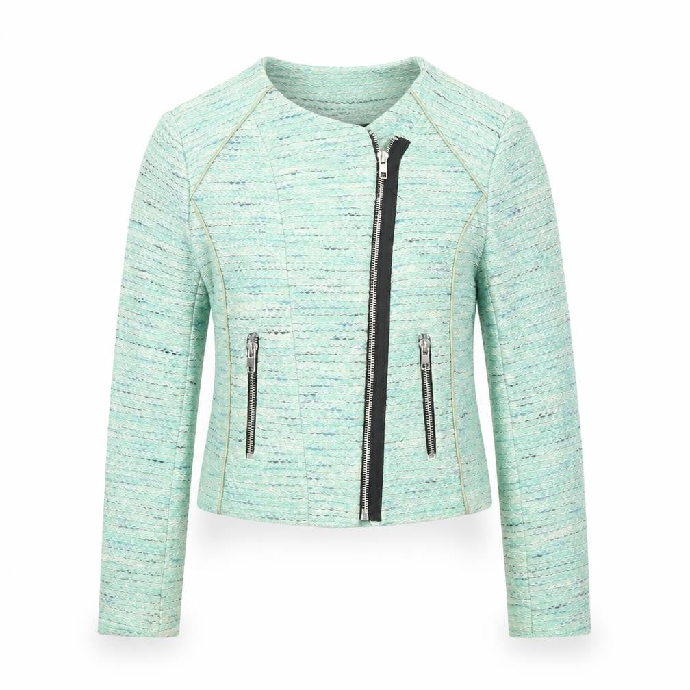 Womens UK Size 8 Topshop Green Biker Coat