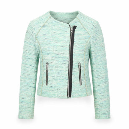 Womens UK Size 8 Topshop Green Biker Coat