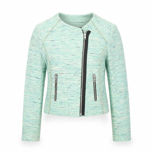 Womens UK Size 8 Topshop Green Biker Coat