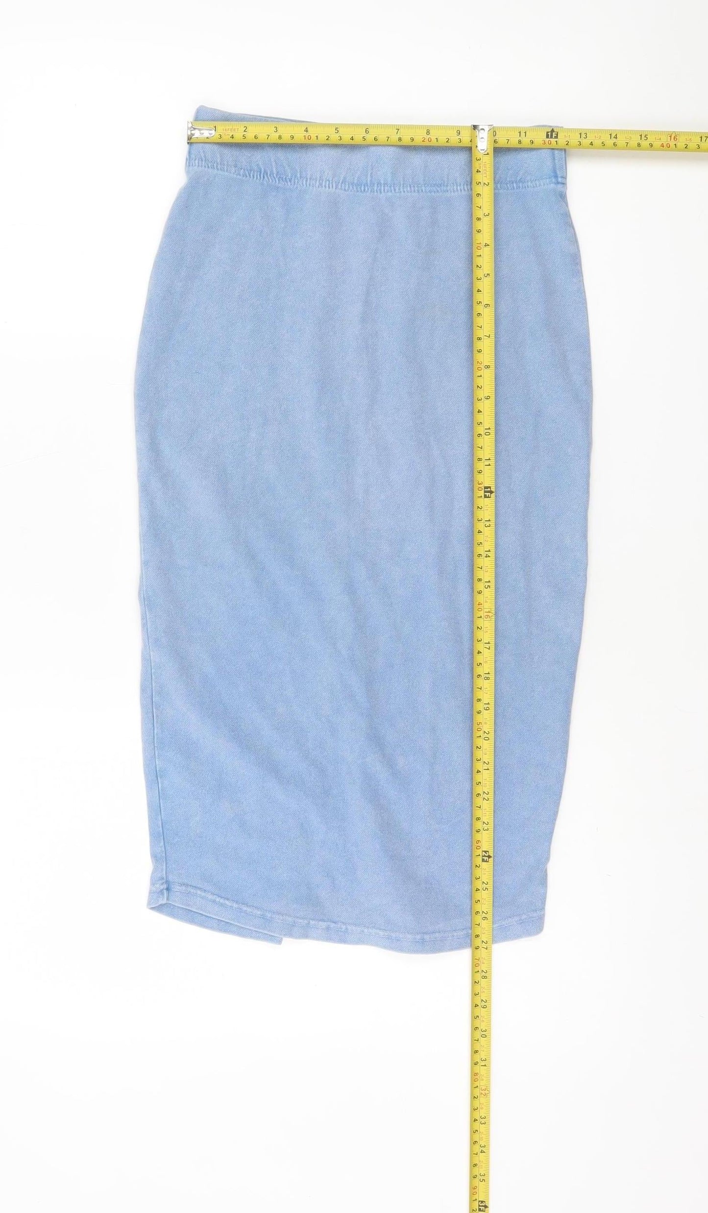 Womens UK Size 8 River Island Straight & Pencil Denim Skirt