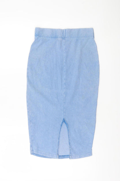 Womens UK Size 8 River Island Straight & Pencil Denim Skirt