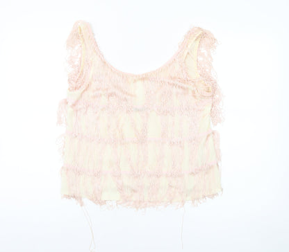 Womens UK Size 12 River Island Beige Camisole Tank