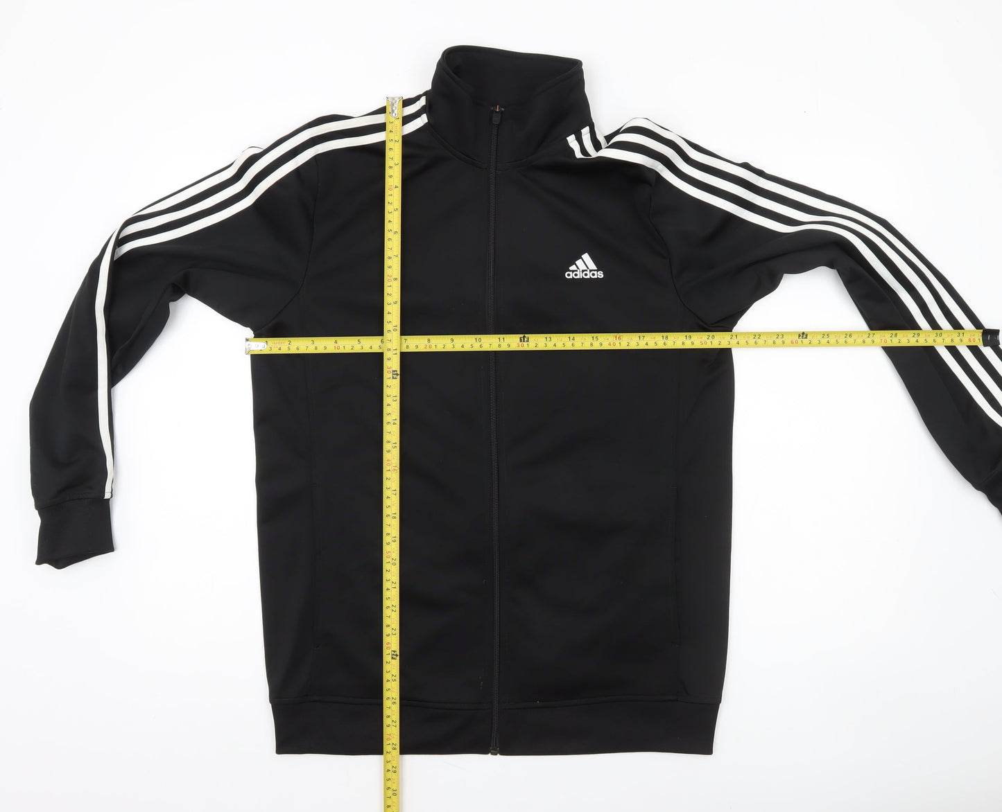 Adidas Men's Black Full Zip Sports Jacket Size M Regular Fit