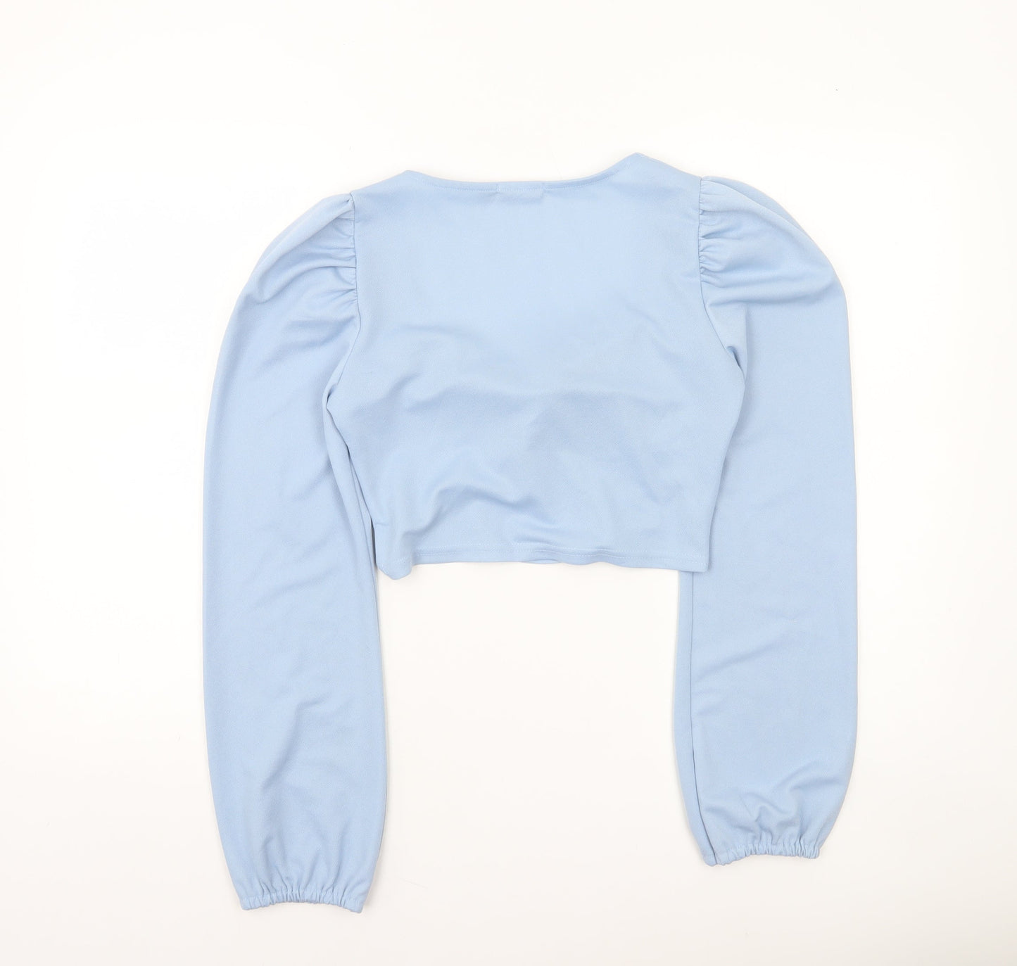 Womens UK Size 12 I SAW IT FIRST Blue Cropped Blouse