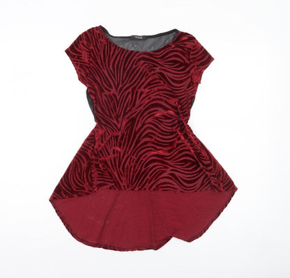 Womens UK Size S KIAH Red Tunic Blouse