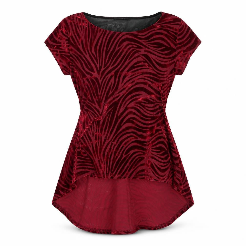 Womens UK Size S KIAH Red Tunic Blouse