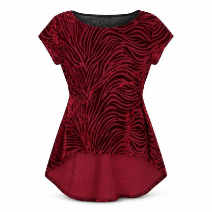 Womens UK Size S KIAH Red Tunic Blouse