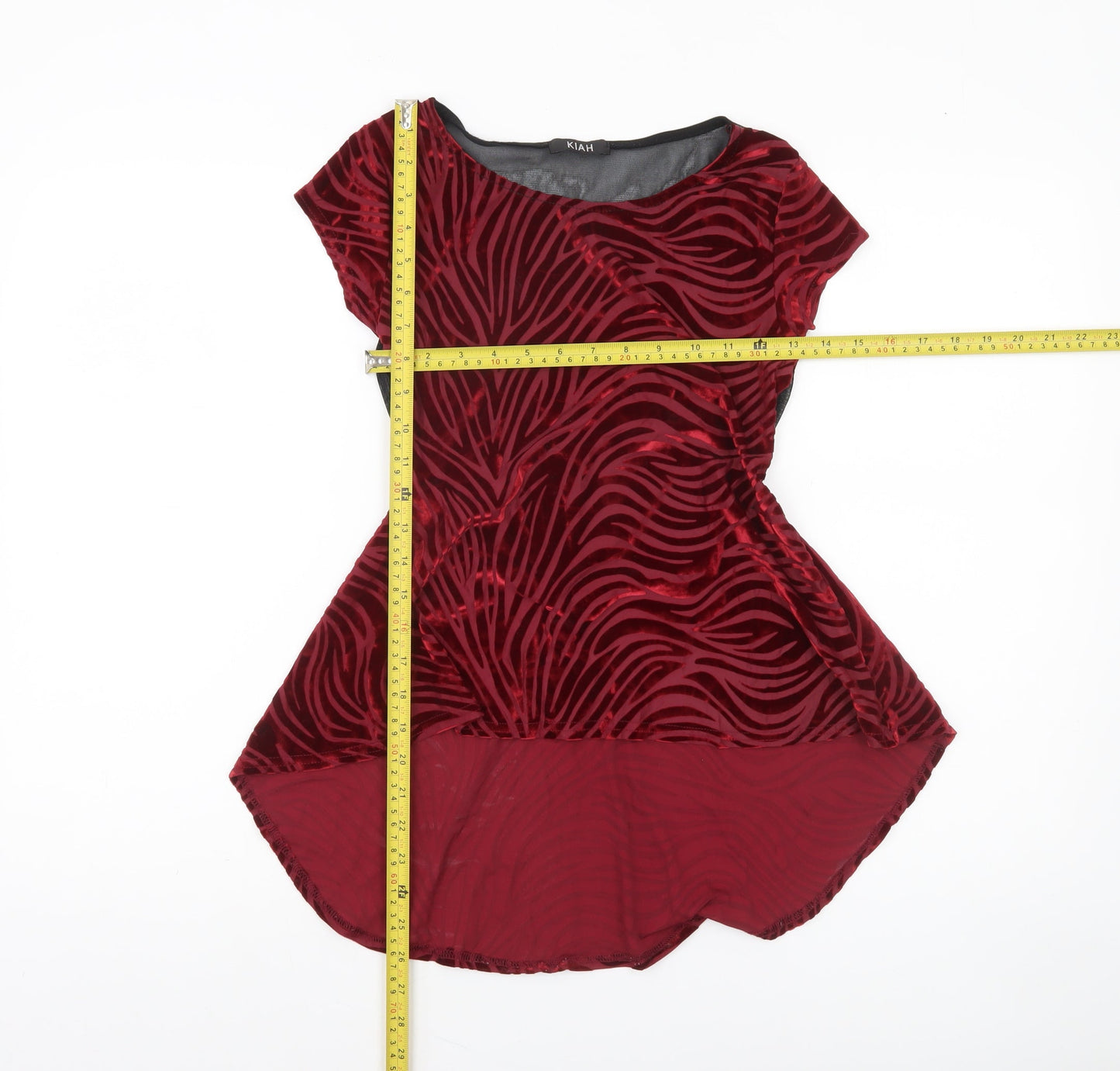 Womens UK Size S KIAH Red Tunic Blouse