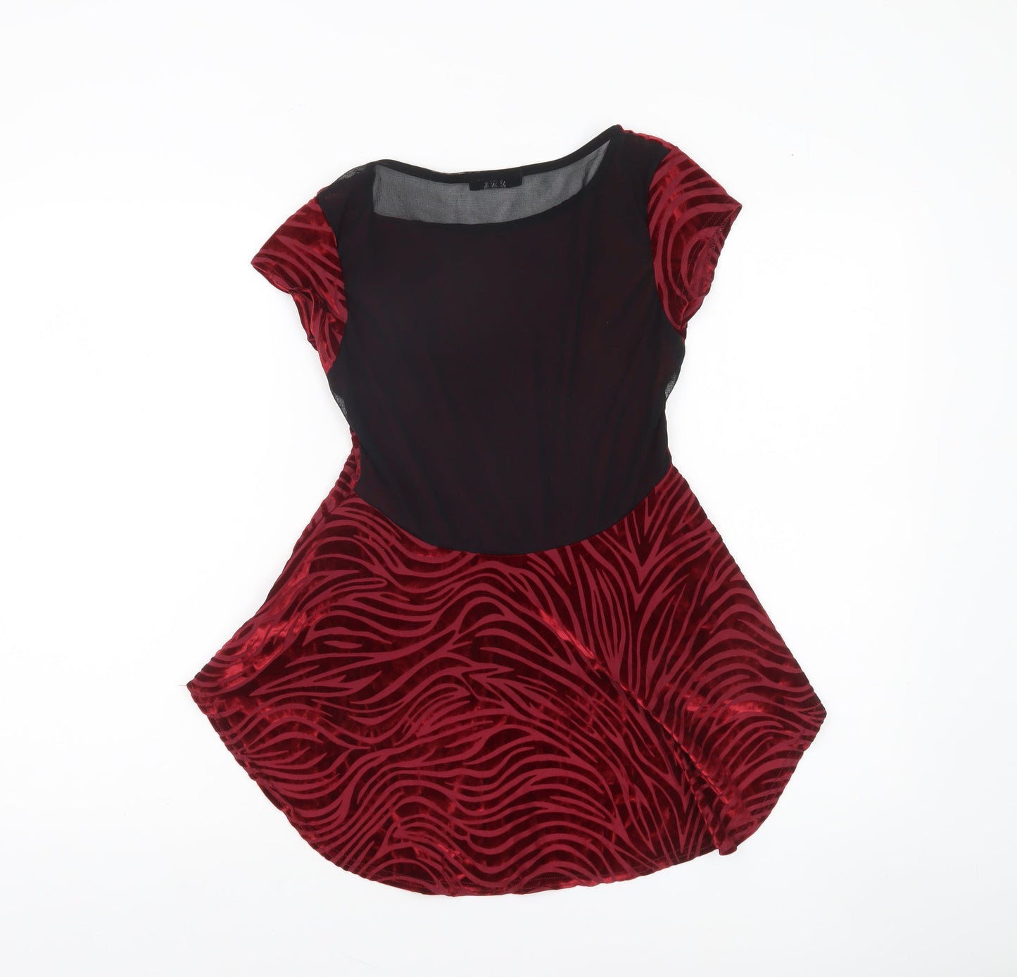 Womens UK Size S KIAH Red Tunic Blouse
