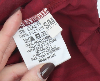 Womens UK Size S KIAH Red Tunic Blouse