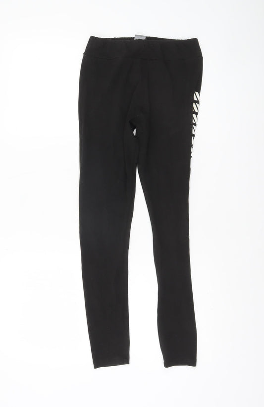 Puma Women's Black Ankle Leggings Size S Cotton Stretch Activewear