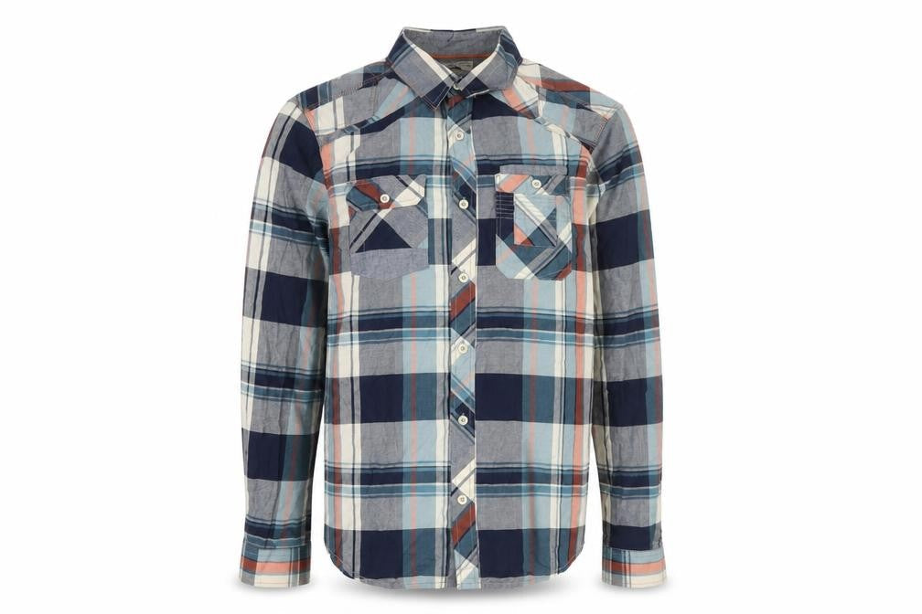 Next Men's Multicoloured Plaid Long Sleeve Cotton Shirt Size S