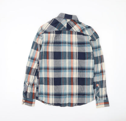 Next Men's Multicoloured Plaid Long Sleeve Cotton Shirt Size S
