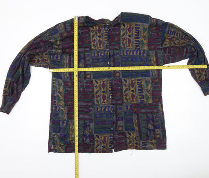 Womens UK Size L Madge Designs Multicoloured Tunic Button-Up
