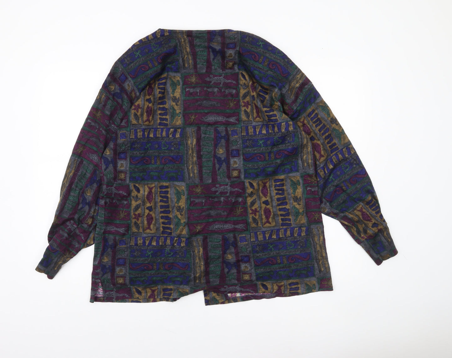 Womens UK Size L Madge Designs Multicoloured Tunic Button-Up