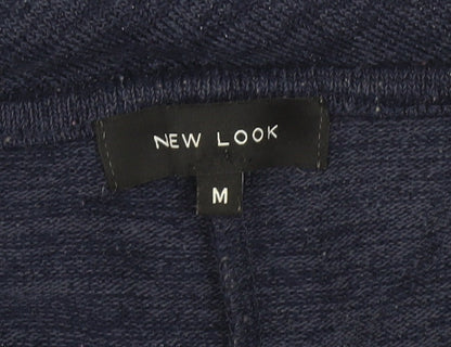 Womens UK Size M New Look Blue 1/2 Zip Jumper