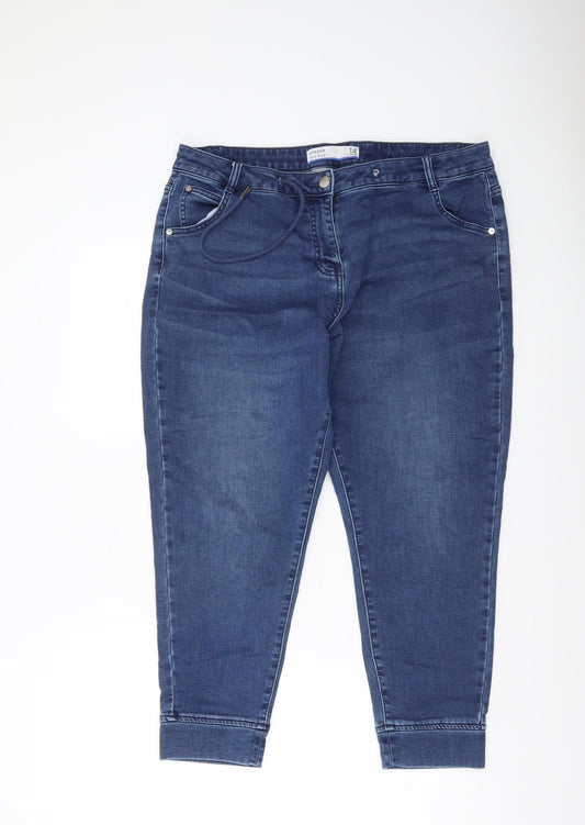 Next Women's Blue Petite Size 14 Slim Ankle Jeans