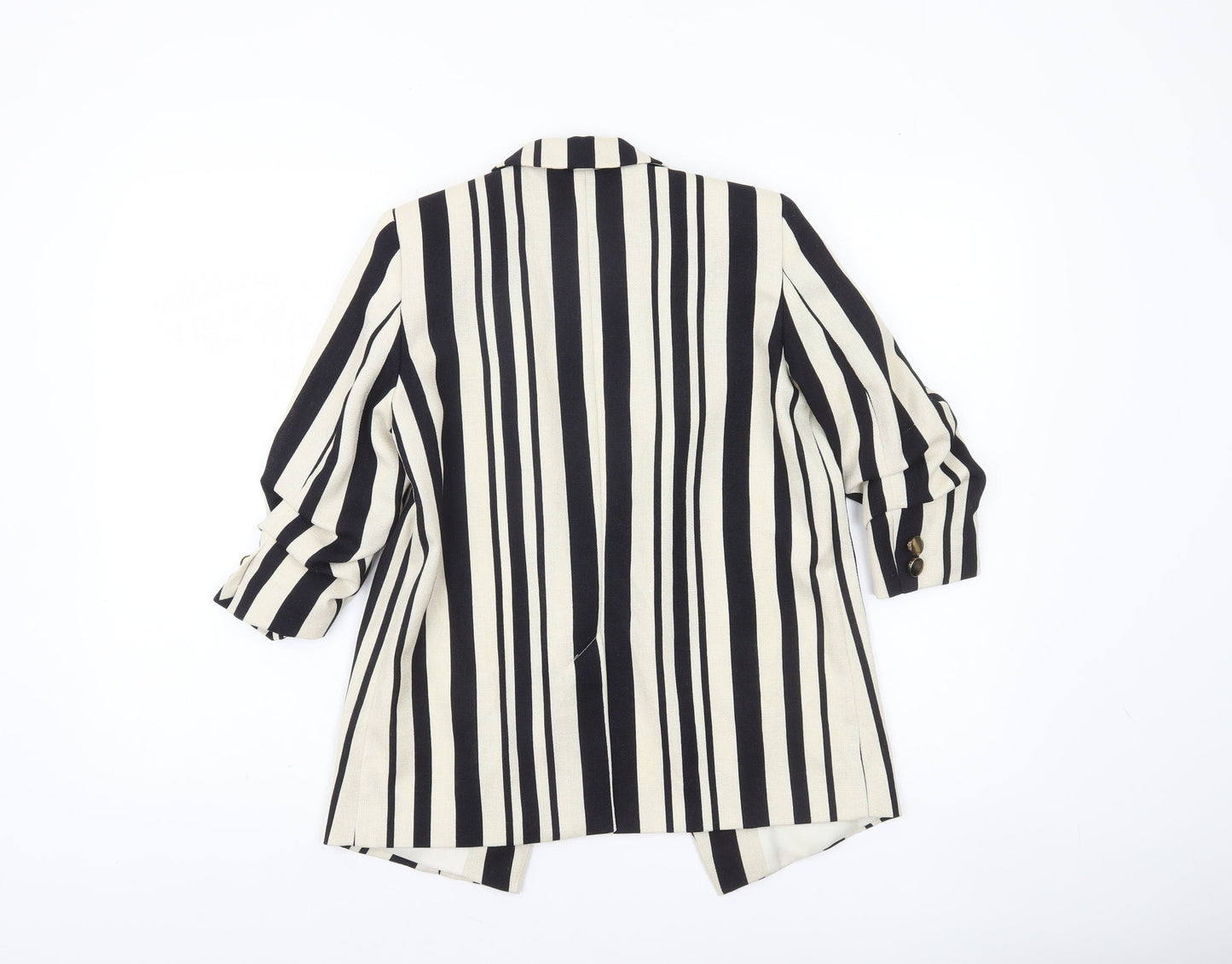 River Island Women’s Black Stripe Woven Blazer Size 6 Tailored Jacket