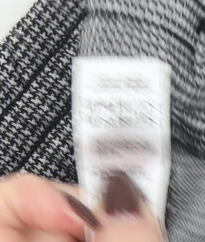 F&F Womens Grey Checked Slim Tapered Trousers Size 14