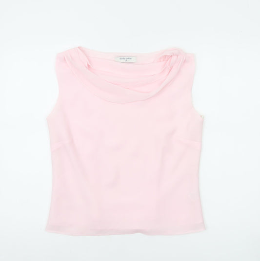 Womens UK Size 14 Dorothy Perkins Pink Basic Blouse