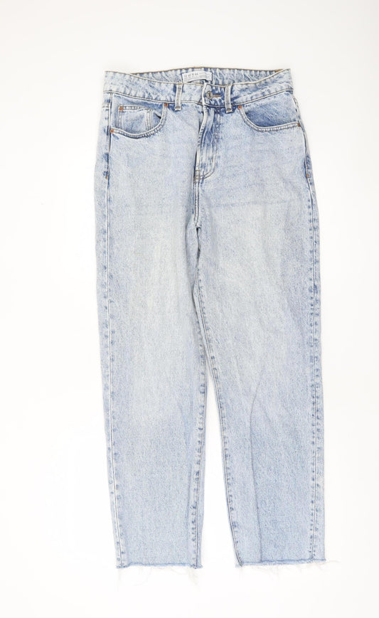 Primark Women Blue Mom Jeans Size 12 High Rise Denim