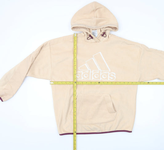 Adidas Women's Beige Fleece Pullover Hoodie Size S 8-10