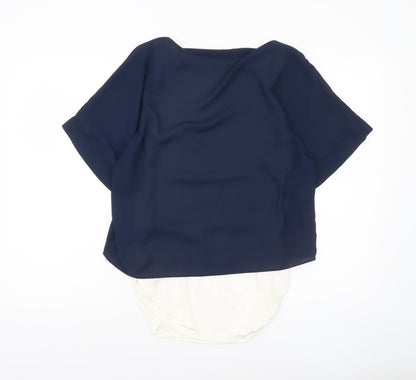 Womens UK Size 10 Dunnes Blue Basic Blouse