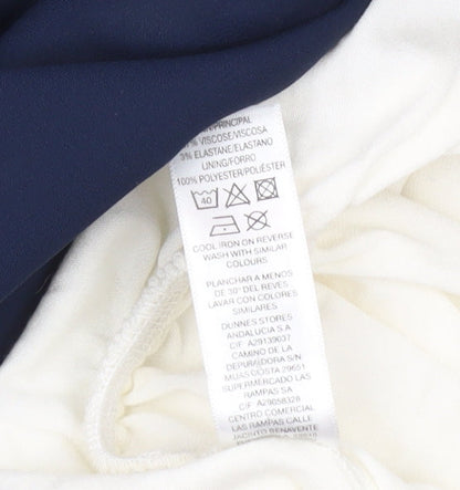 Womens UK Size 10 Dunnes Blue Basic Blouse