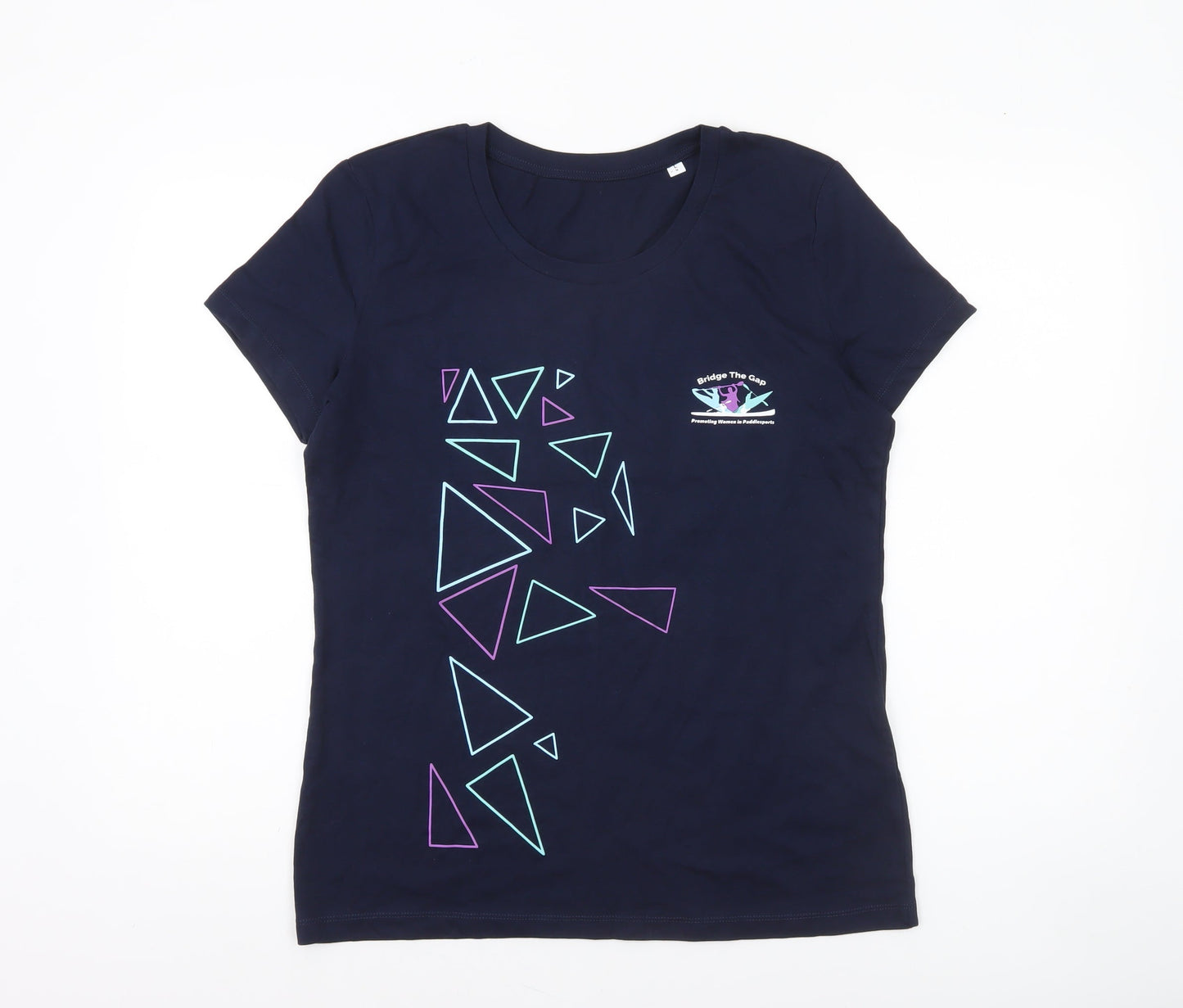 Womens UK Size 14 Stanley/Stella Blue Basic T-Shirt