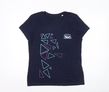 Womens UK Size 14 Stanley/Stella Blue Basic T-Shirt