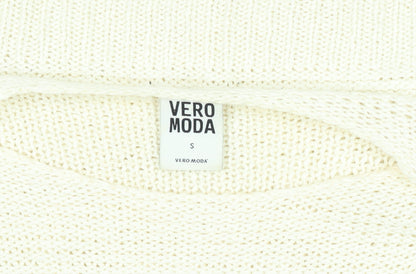 Womens UK Size S VERO MODA Ivory Pullover Jumper