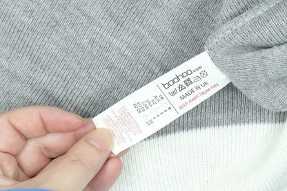 Boohoo Women’s Grey Knit Jogger Trousers Size 8