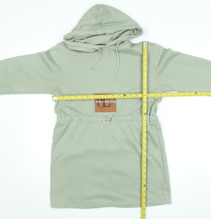 Womens UK Size 6 PRETTYLITTLETHING Green Tunic Hoodie