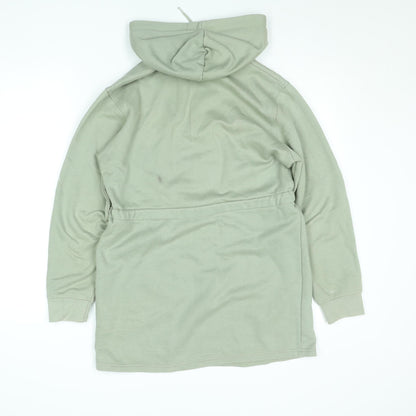 Womens UK Size 6 PRETTYLITTLETHING Green Tunic Hoodie